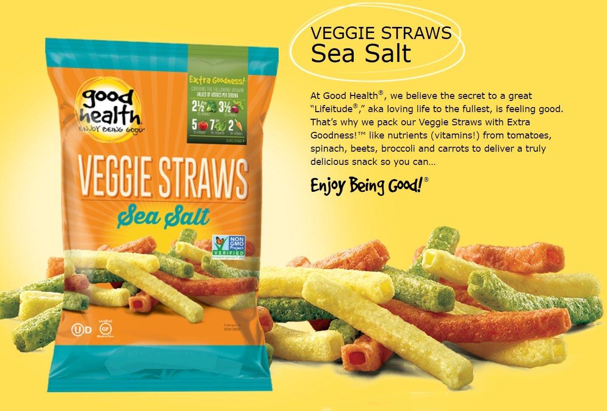 Good Health Veggie Straws, Sea Salt, Pack of 24 Sea Salt Veggie Straws 24 Pack