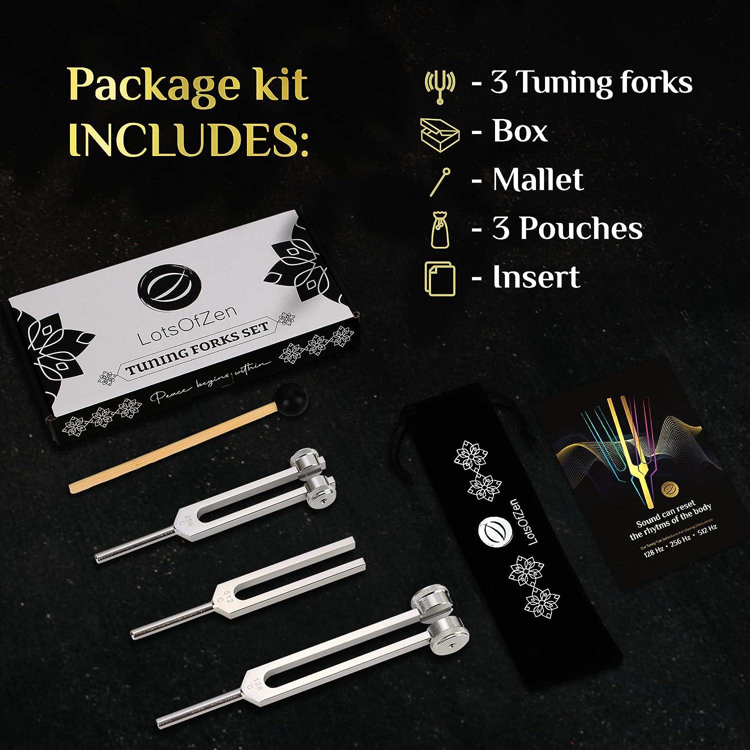 128Hz 256Hz 512Hz Tuning Forks for Healing Chakra Set Body Weighted