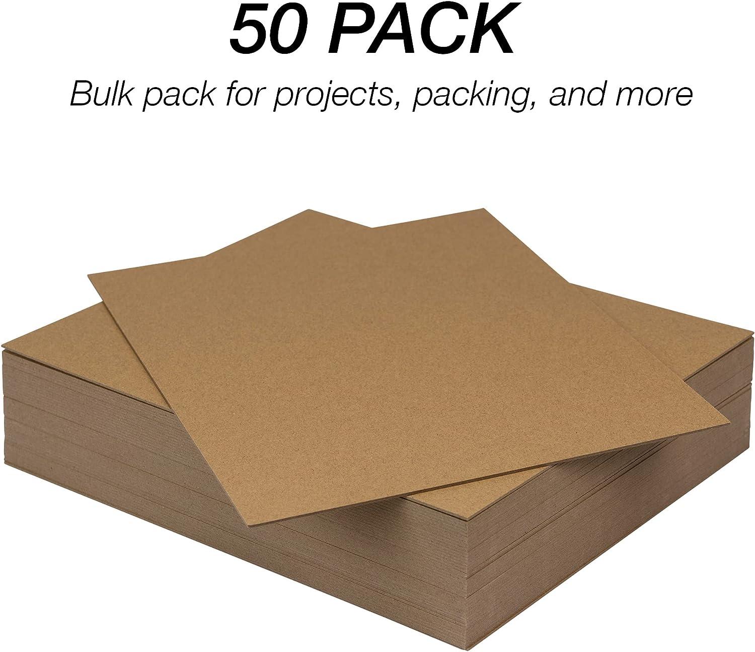 Samsill Chipboard Sheets 8.5 x 11 Inches, 50 Pack, Acid Free, 50