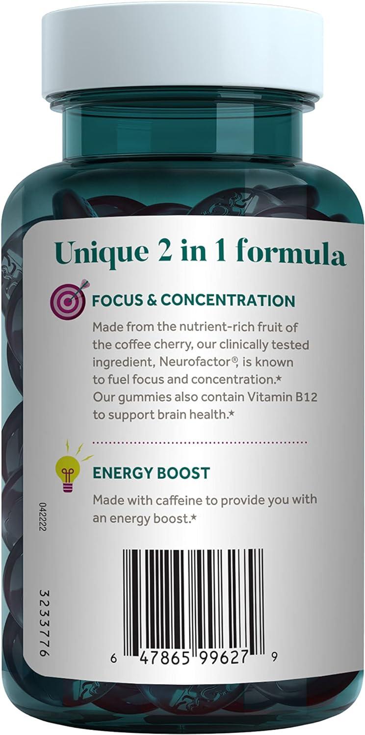 Best Gummies For Energy And Focus NEURIVA Brain + Energy Gummies 75ct - Nootropic Supplement for Focus