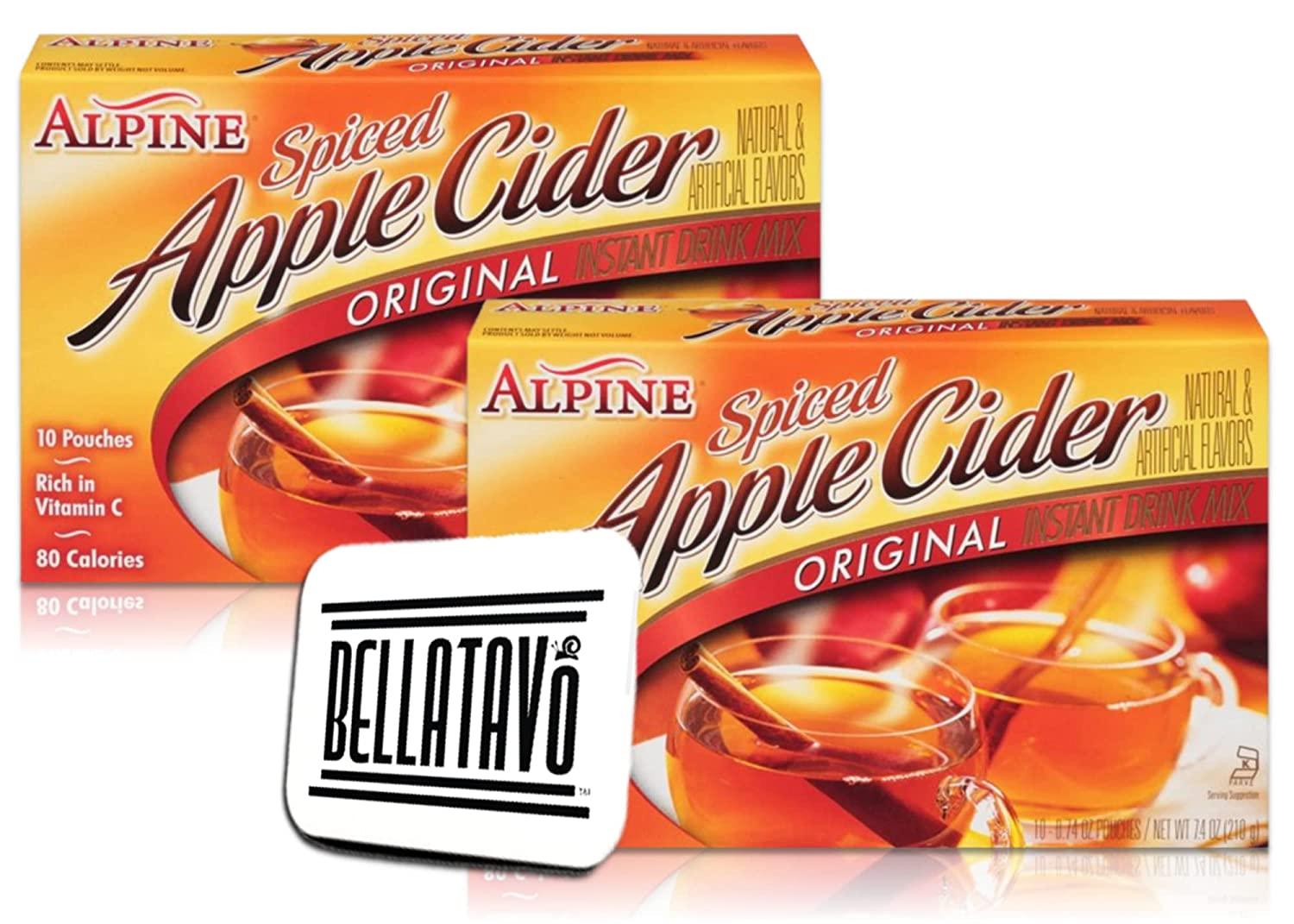 Alpine Spiced Apple Cider Drink Mix Bundle 2 Boxes, 10 Packets Each