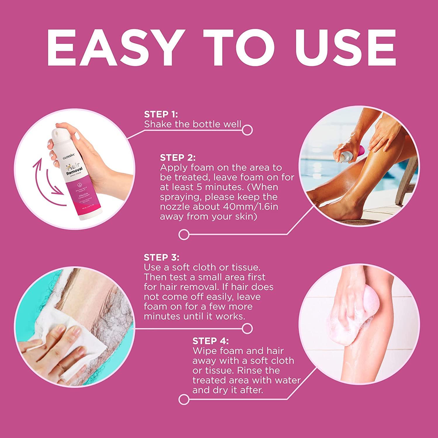 Natural body hair removal cream clearance