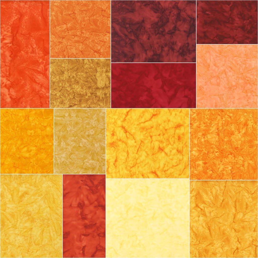 Lunn Studios Robert Kaufman – Rotolo Di Strisce Di Cotone Pretagliate Jelly Roll 2,5″ – Prisma Dyes Lava Flow Batiks