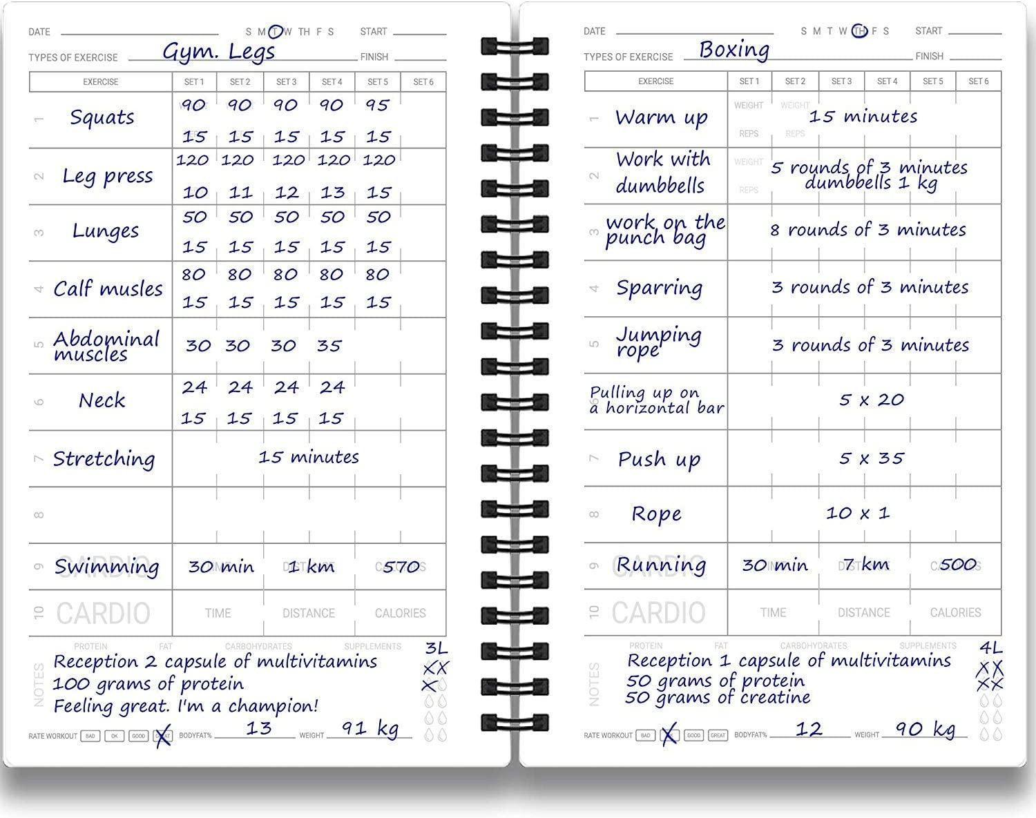  Workout Log Book: Simple Journal For Personal Training