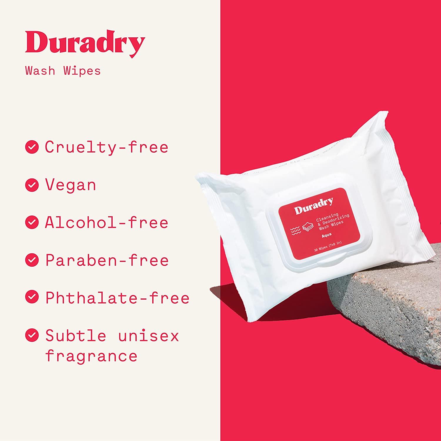 Duradry Wash Wipes - Deep Cleansing & Deodorizing, Italy