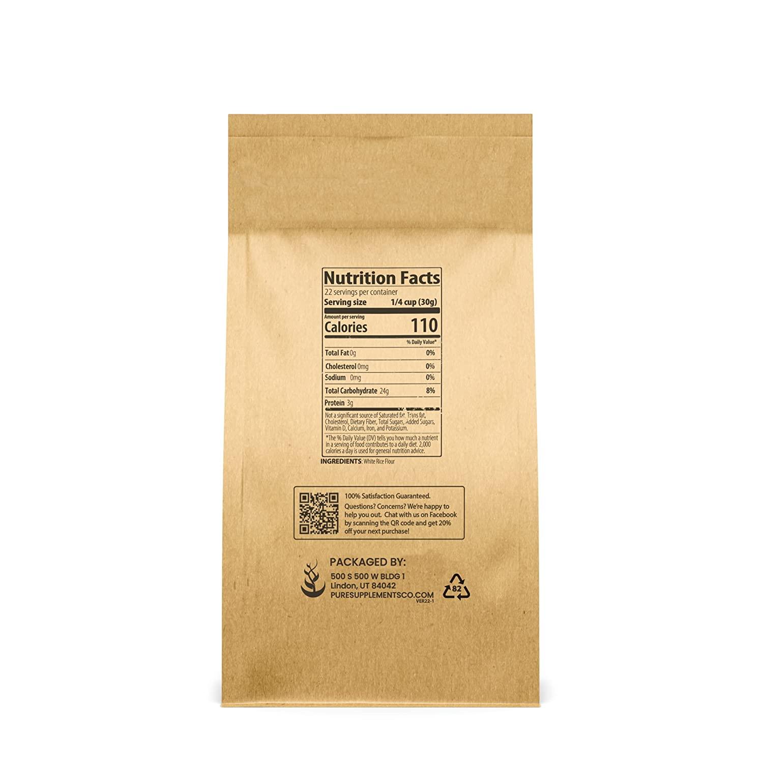 Pure Original Ingredients White Rice Flour (1.5 lb) Unbleached