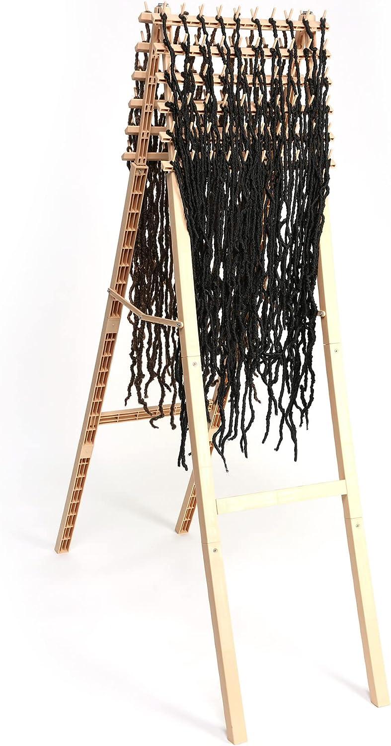 Wooden Braiding Hair Rack Cones Stand Shelf 120 Spools Hair Holder