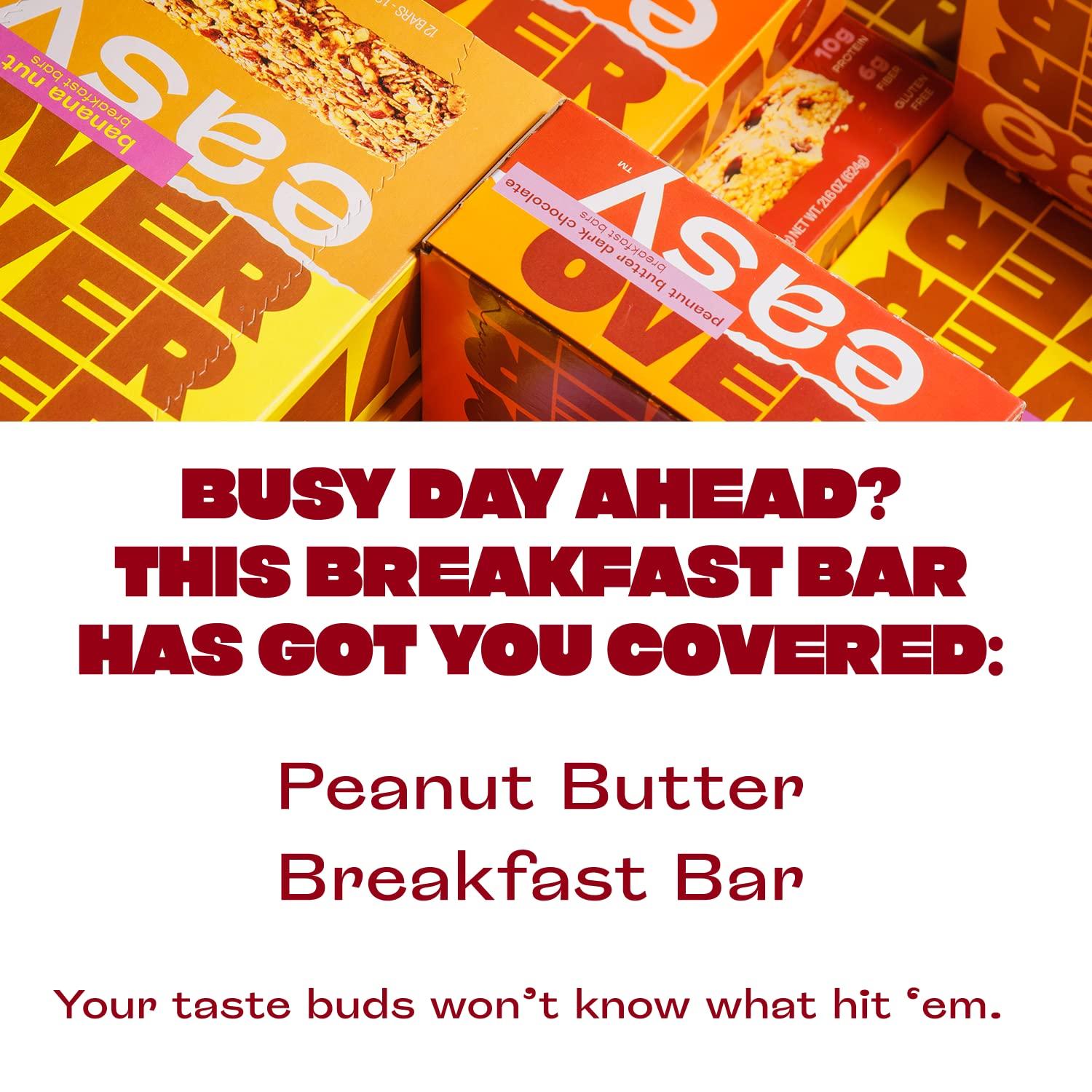 OVER EASY Peanut Butter Breakfast Bars All Natural, Clean Ingredient