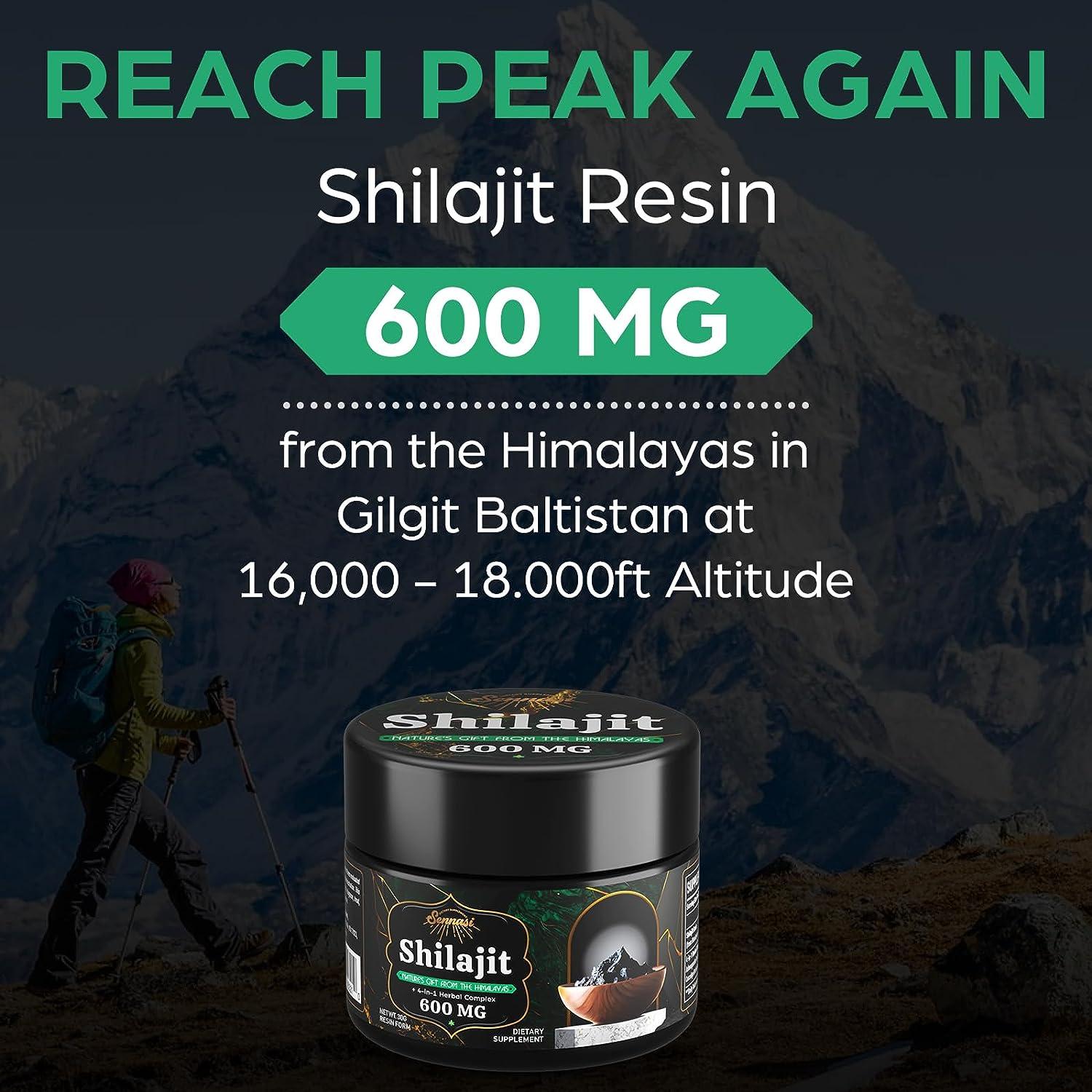 Organic Himalayan Shilajit Resin 30g 600mg Pure Supplement with