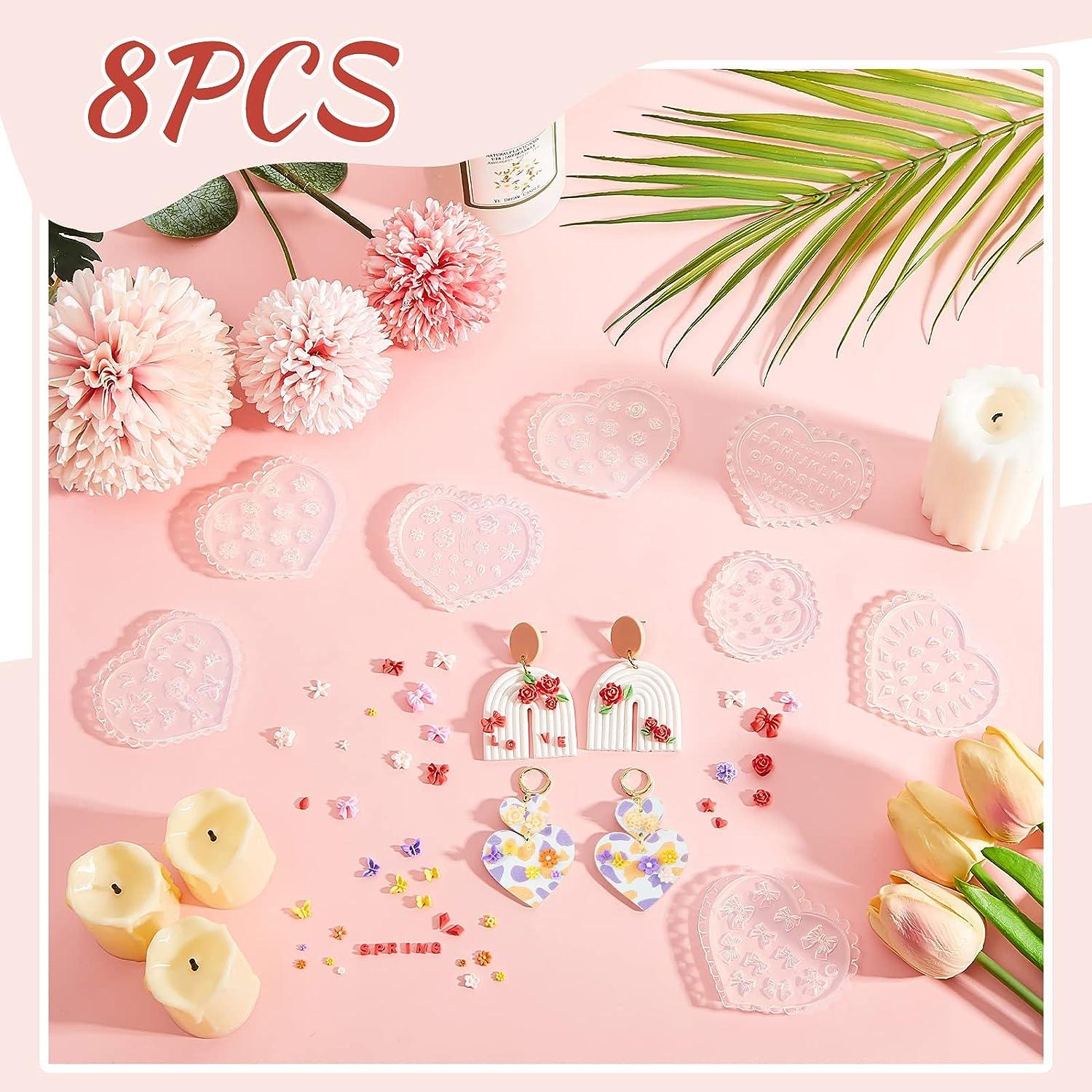  Puocaon Potted Plant Clay Stamps - 12 Pcs Acrylic Clear  Debossing Plate for Polymer Clay Jewelry, Cute Flower Texture Stamps for  Clay Earrings Making, 2 Pcs Square Polymer Clay Jewelry