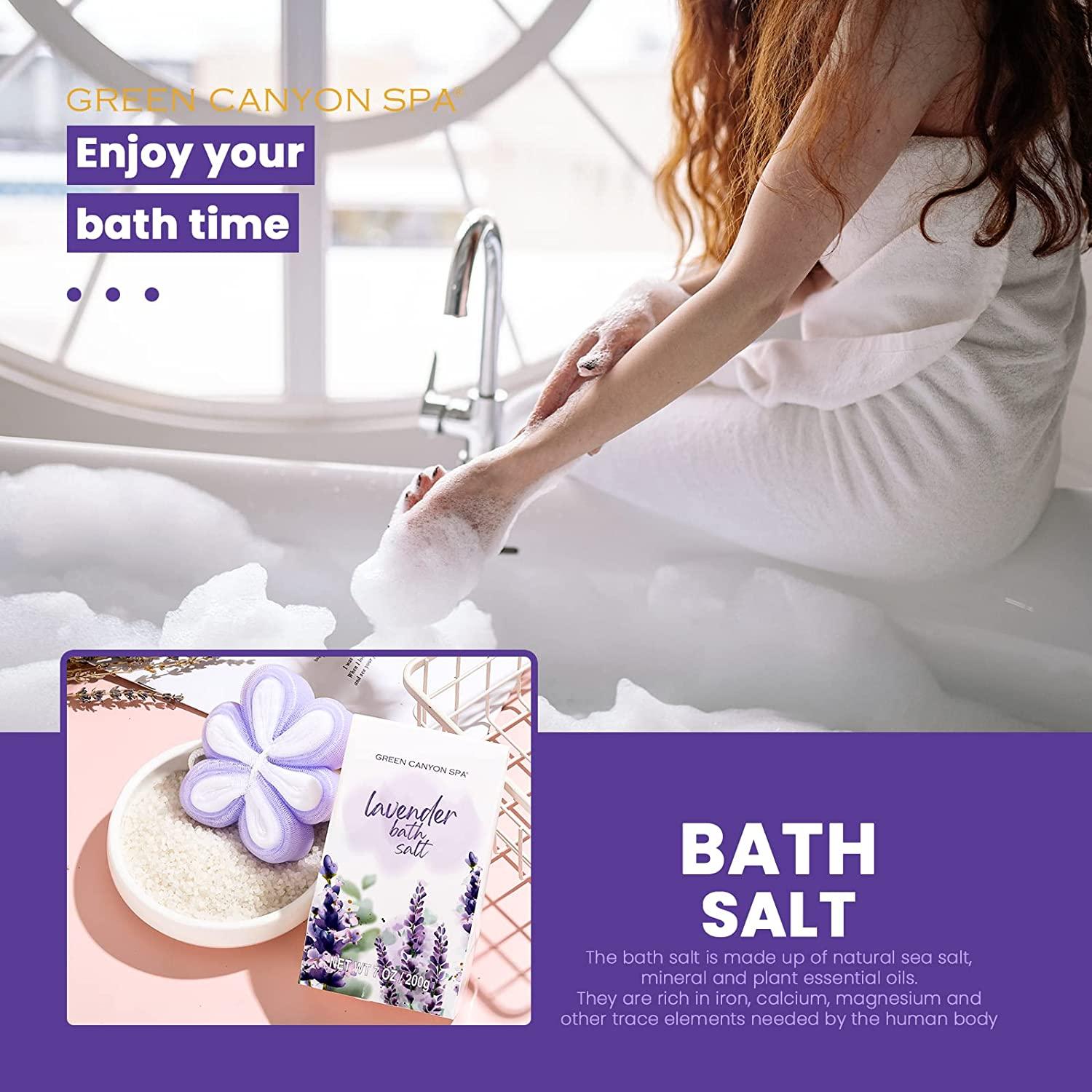 Bath Gift Set for Women - 11 Pcs Lavender Body Spa Basket, Holiday  Christmas Gifts for Her 