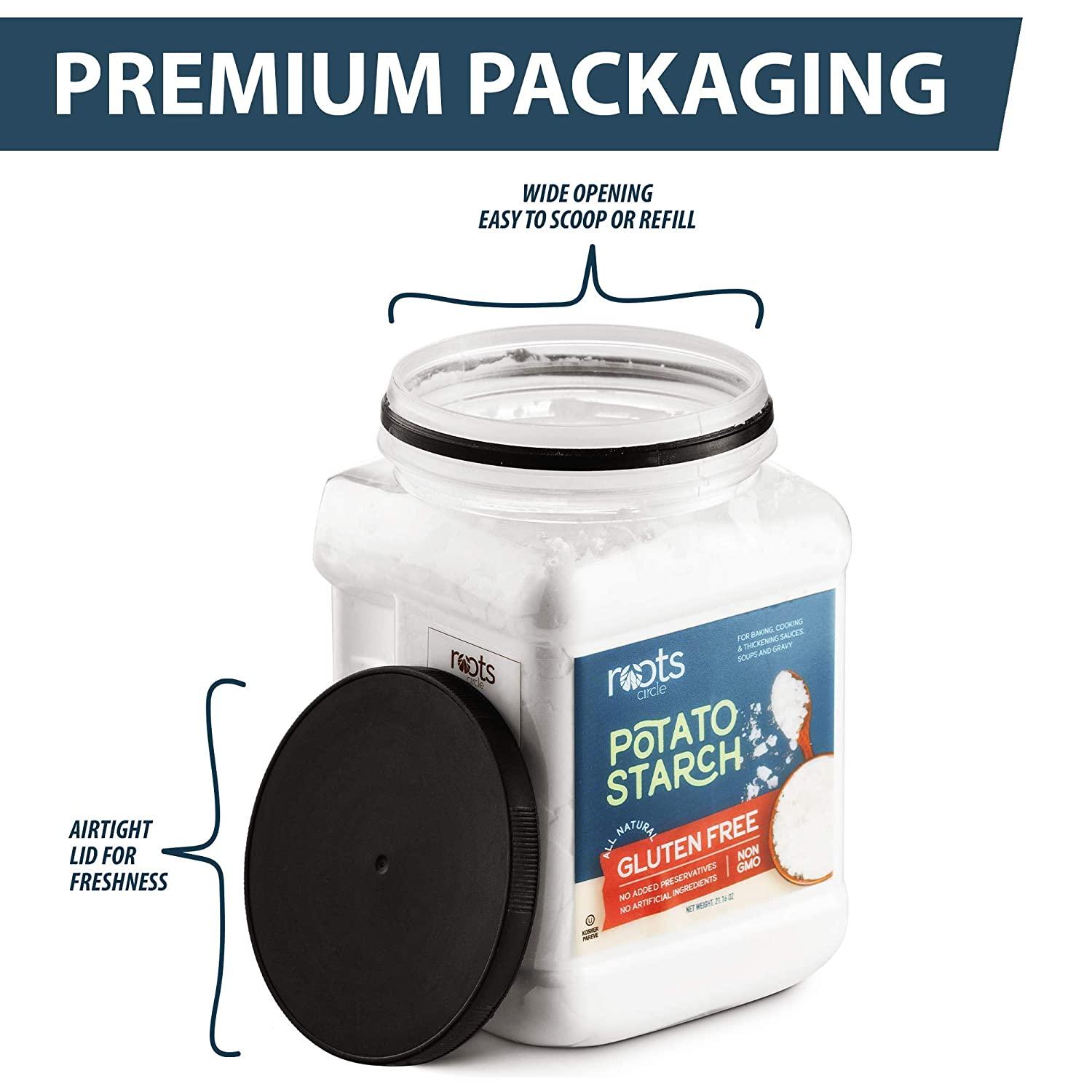 Roots Circle GlutenFree Potato Starch 2 Pack of 21oz Jars 100 Pure