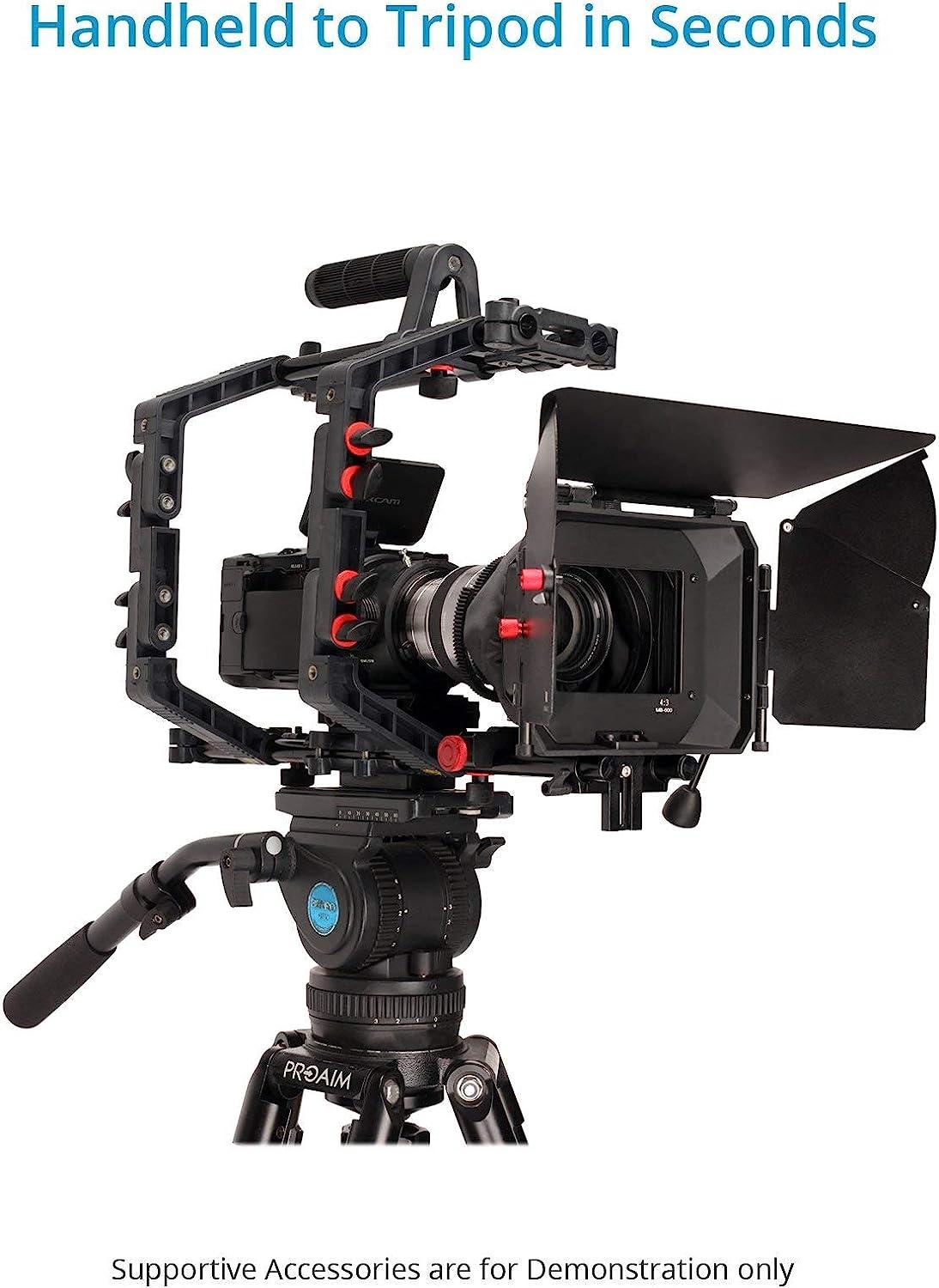 Filmcity DSLR Camera Shoulder Support Rig Kit with Cage