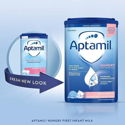 Aptamil Hungry First Infant Milk from Birth, 800g Buy Now with - Main Image