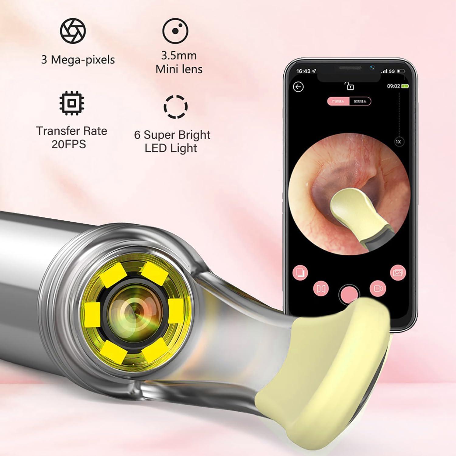 Ear Wax Removal Kit Ear Cleaner with Camera 3.5mm Ear Cleaner WiFi