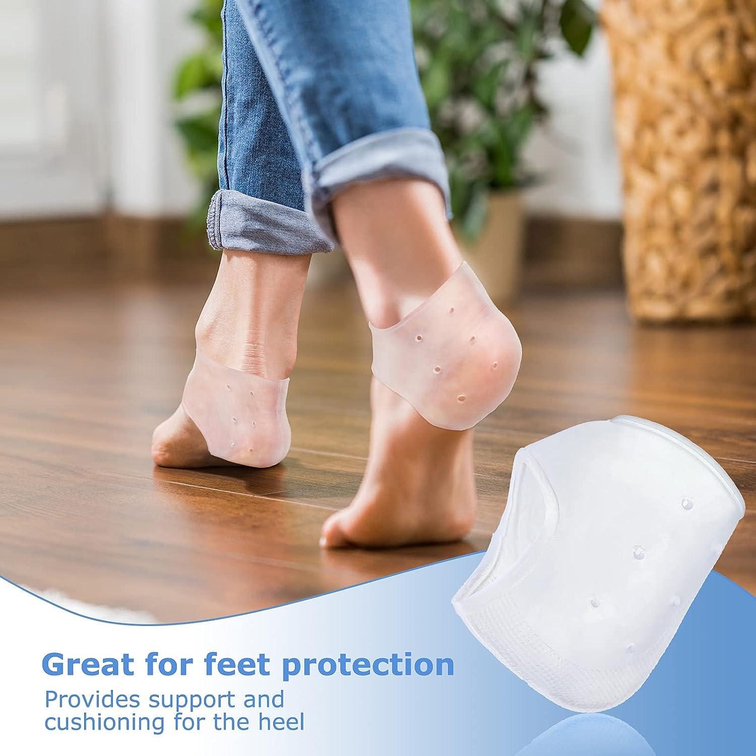ARDAKI Heel Socks Heel Pad For Heel Pain, Heel Support Anti Crack Foot  Protector Moisturizing Socks, Swelling Pain Relief,Dry Cracked Heels Repair  Ankle Support Cushion Men Women Silicone (Free Size) : Amazon.in: