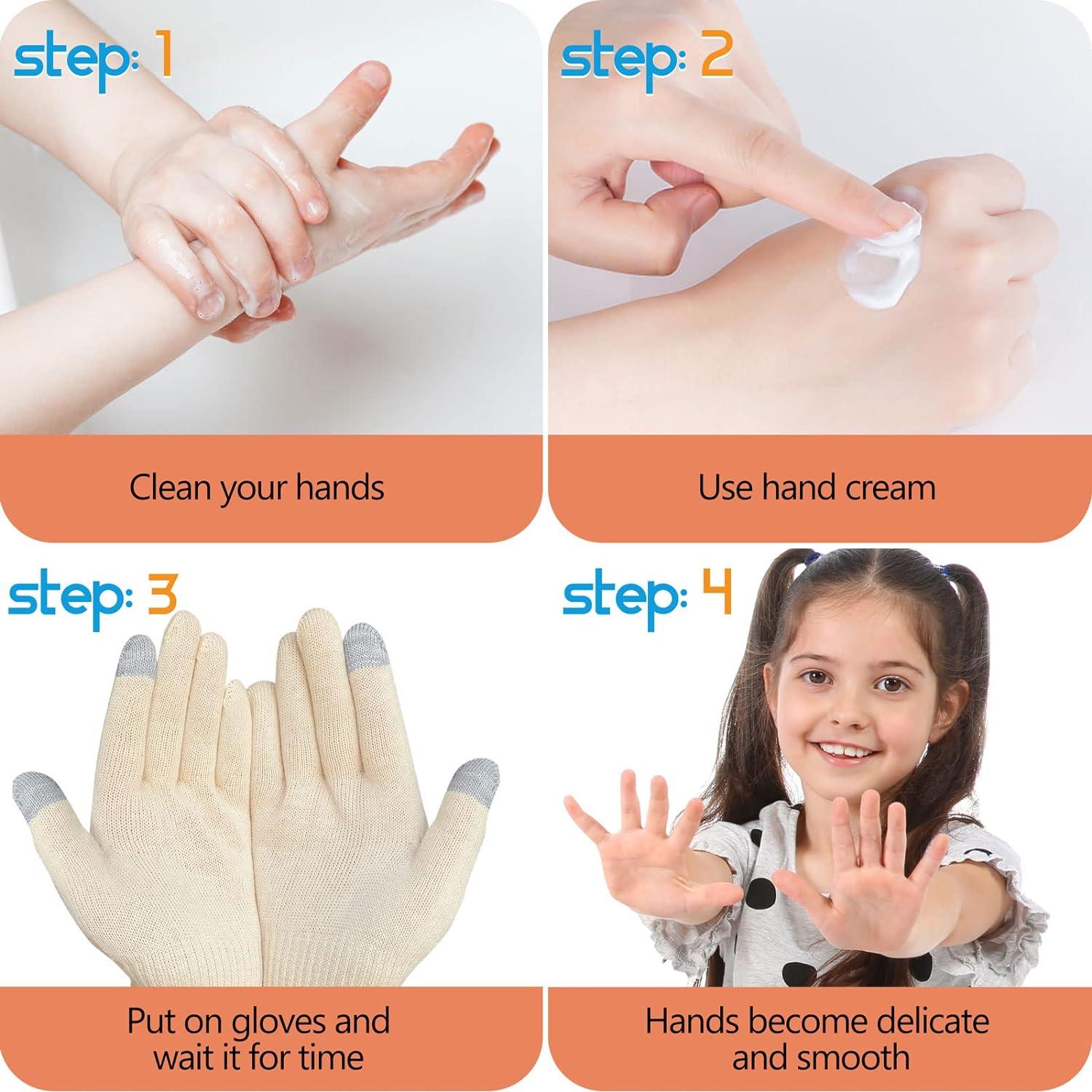 Migliore Kids Moisturizing Cotton Gloves for Eczema Pairs