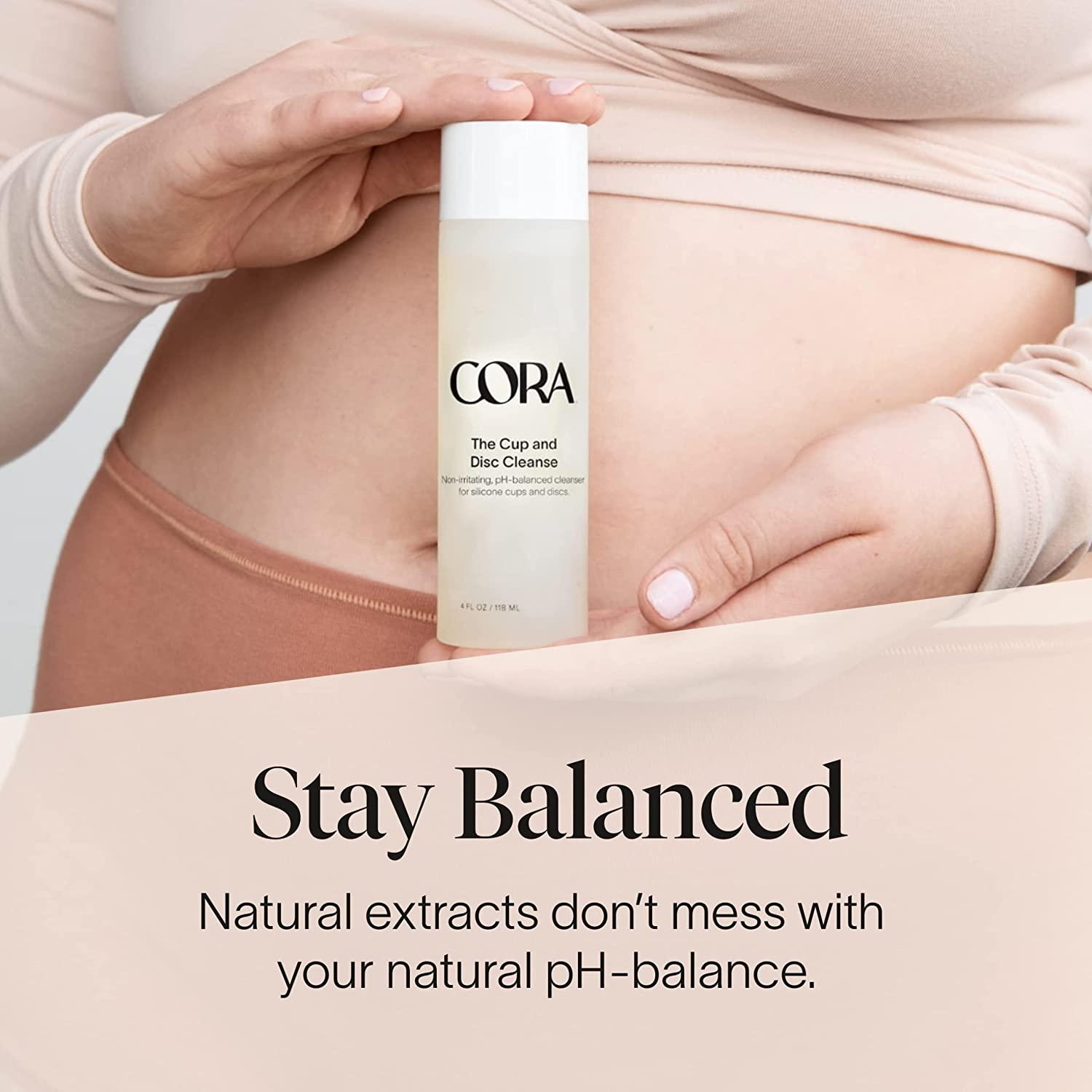Cora Menstrual Cup and Disc Cleanse with Natural StainFighting