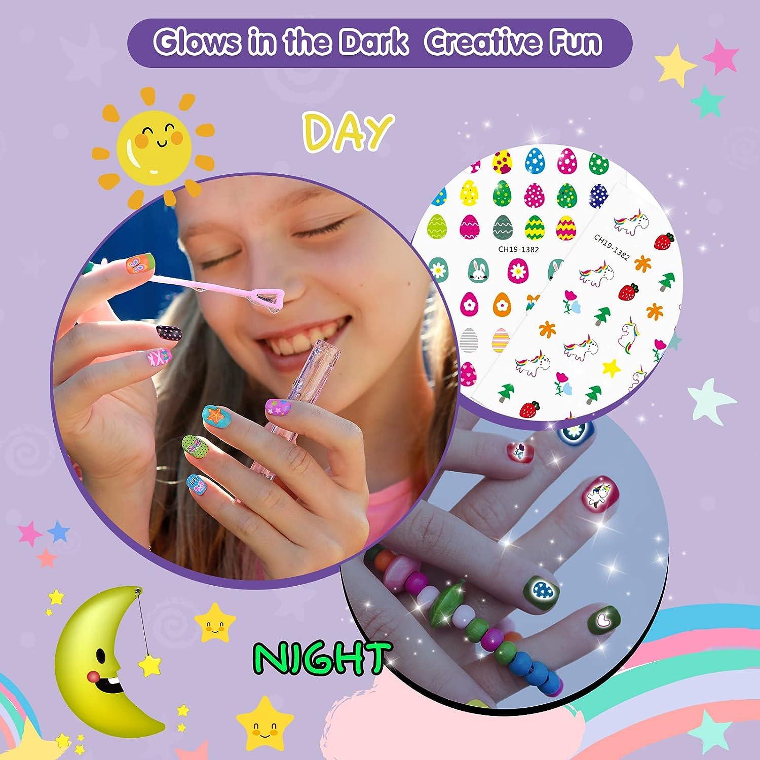  BATTOP Kids Nail Polish Set Girls Nail Art Kit with Polish,  Pen, Glitter, Nail Art Sticker and 3D Decoration, Cool Gifts Ideas for Girls  Ages 7-15 : Beauty & Personal Care