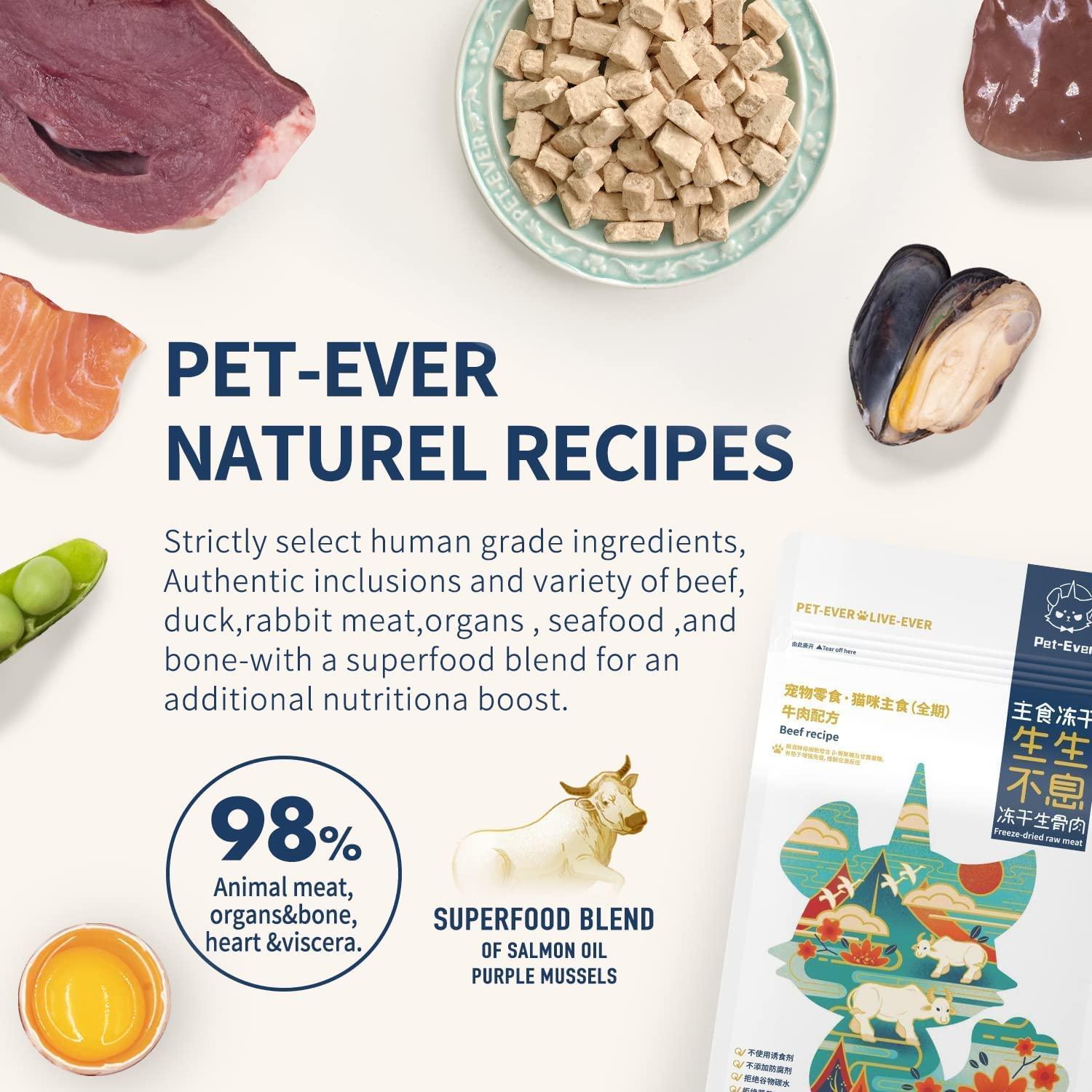 Raw Meat Make Your Own Healthy Cat Food PET EVER Freeze Dried Raw