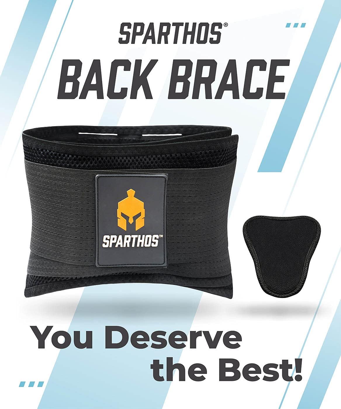 Sparthos Back Support Belt - Immediate Relief from Back Pain, Sciatica,  Herniated Disc - Breathable Brace With Lumbar Pad - Lower Backbrace For  Home & Lifting At Work - For Men 