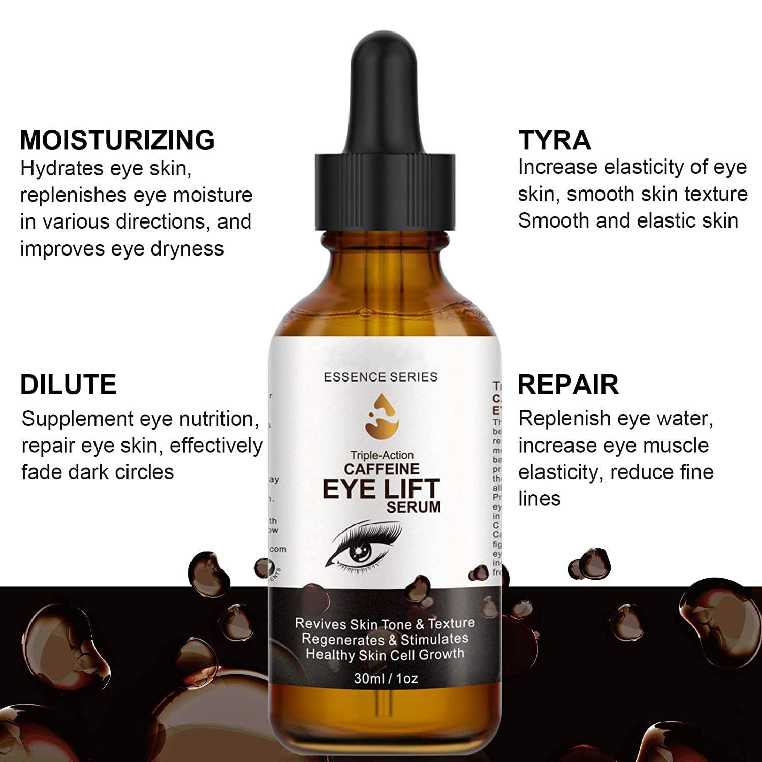 Caffeine Eye Serum with EGCG, Vitamin C, Hyaluronic Acid & Collagen 1