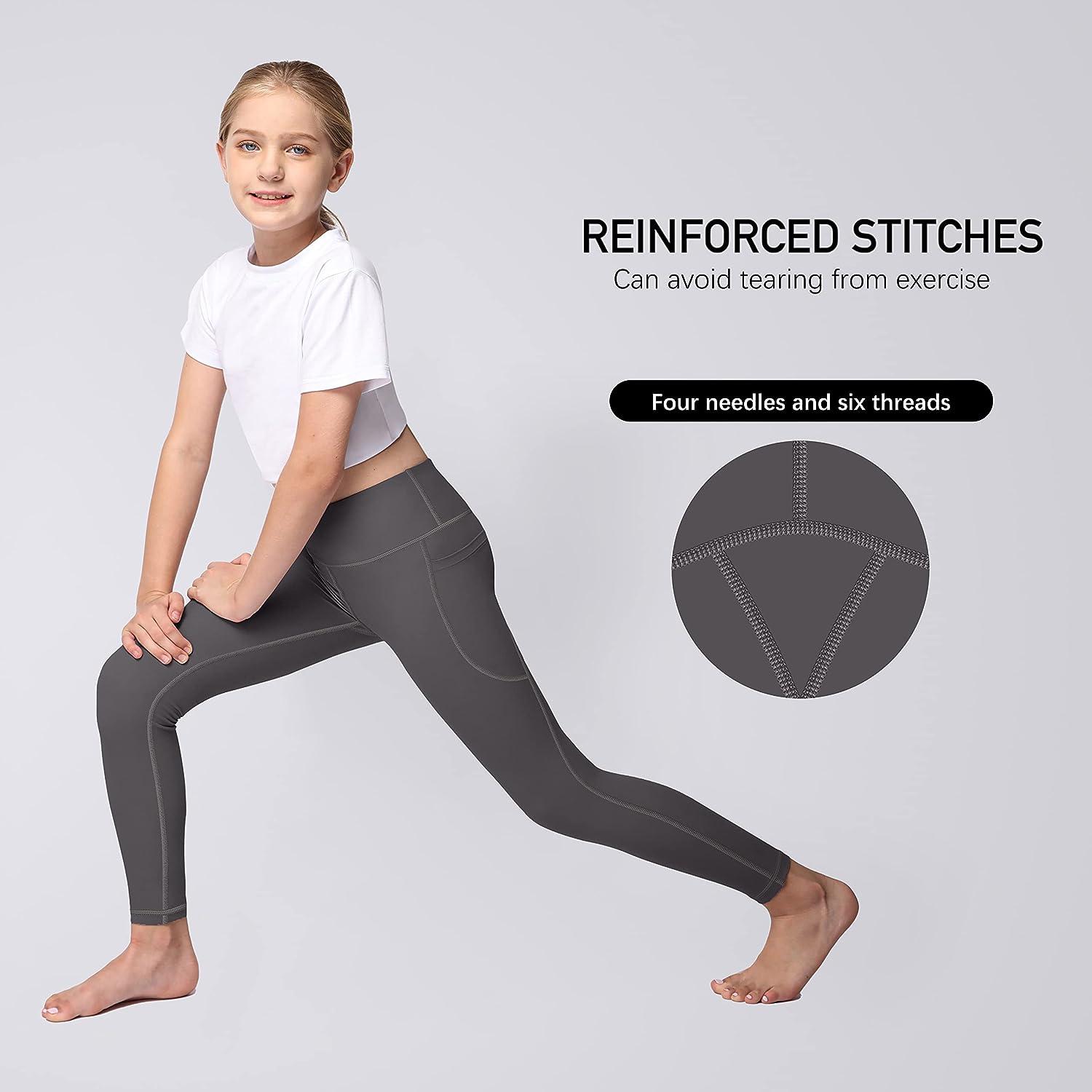 Yoga Active Leggings for Girls with 2 Pockets - Kids Workout Yoga