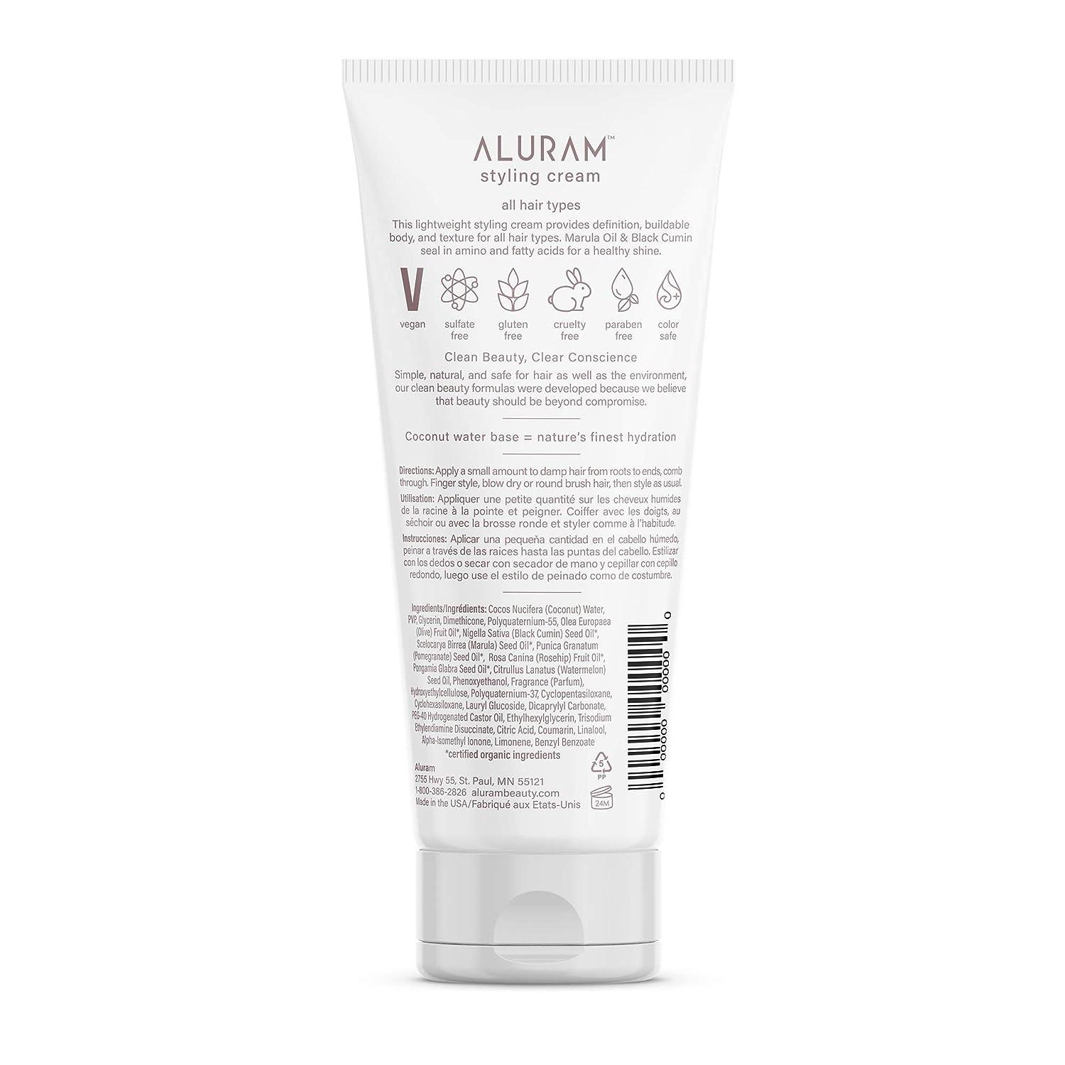 ALURAM Coconut Water Styling Cream 6 Fl Oz | Lightweight Hair Styling ...