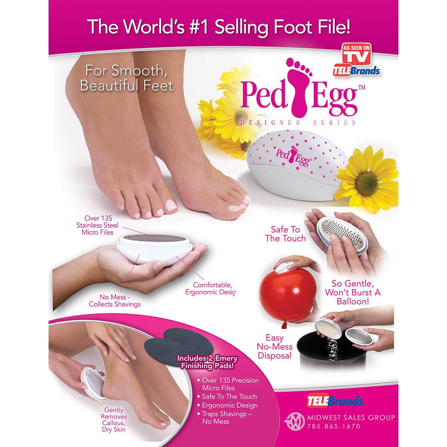 Ped Egg Pedicure Foot File, Colors may vary
