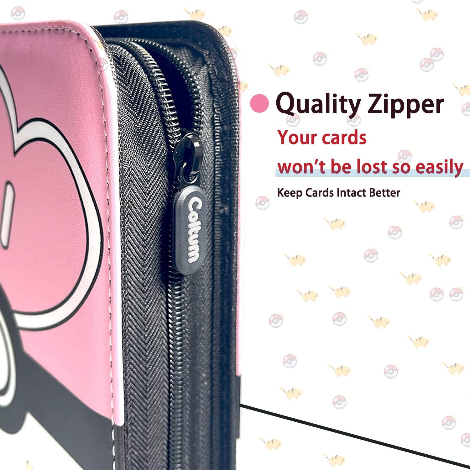 Trading Card Binder 4-Pocket for TCG Cards - 440 Pockets Collection Case with 55 Removable Sleeves - Pink Card Holder for Kids - Toy Gift for Trading Card Games | Buy Now Trading Card Binder 4-Pocket for TCG Cards - 440 Pockets Collection Case with 55 Removable Sleeves - Pink Card Holder for Kids - Toy Gift for Trading Card Games | Buy Now
