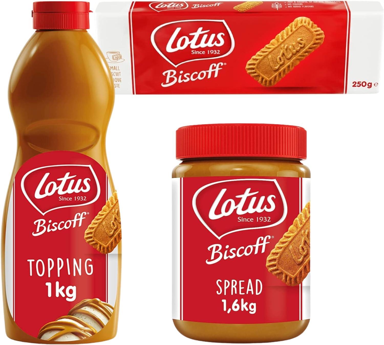 Biscoff Breakfast & Dessert Bundle Topping Sauce, Spread, Biscuits