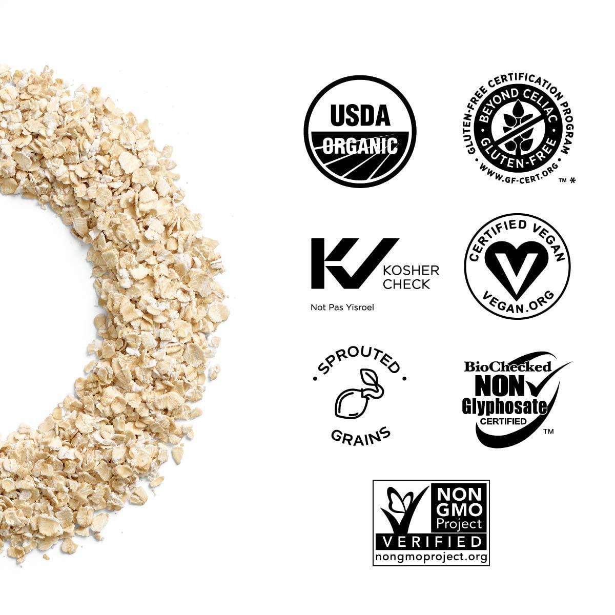 One Degree Organic Foods Sprouted Rolled Oats, USDA Organic, NonGMO