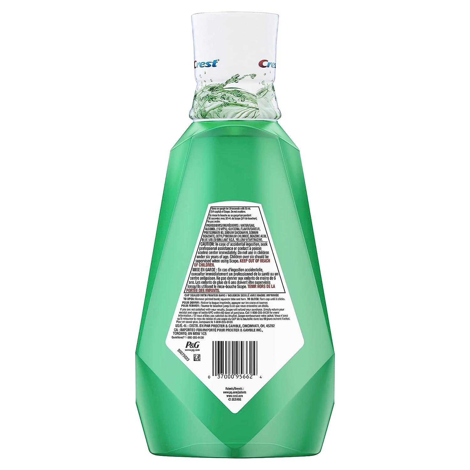 Crest Scope Classic Mouthwash 33.8 Fl Oz Original Formula