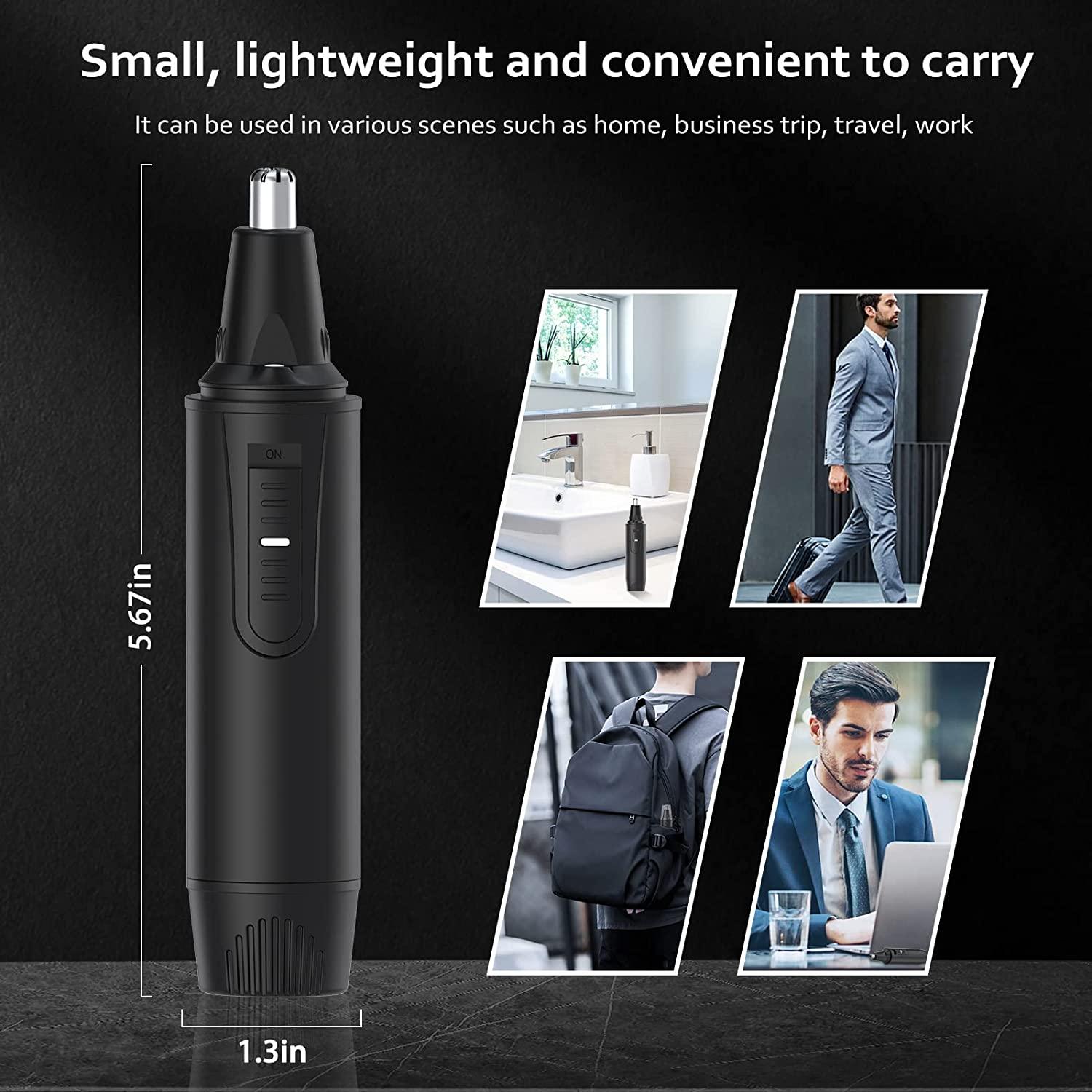 Nose Hair Trimmer 2022 Professional Nose Trimmer for Men and Women Nose  Clipper, IPX7 Waterproof Dual Edge Blades for Easy Cleansing (Battery  Powered) Black