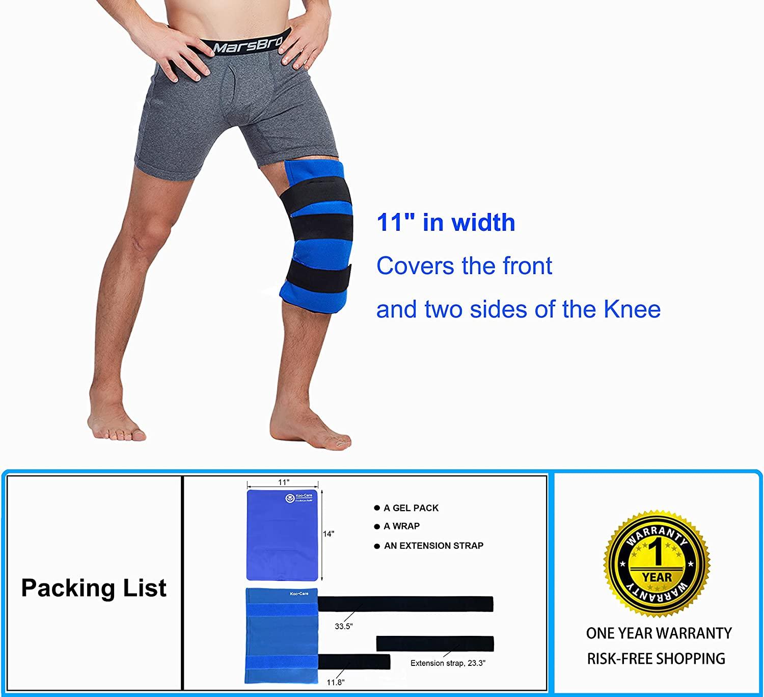 KooCare Large Flexible Gel Ice Pack & Wrap with Straps Hot Cold