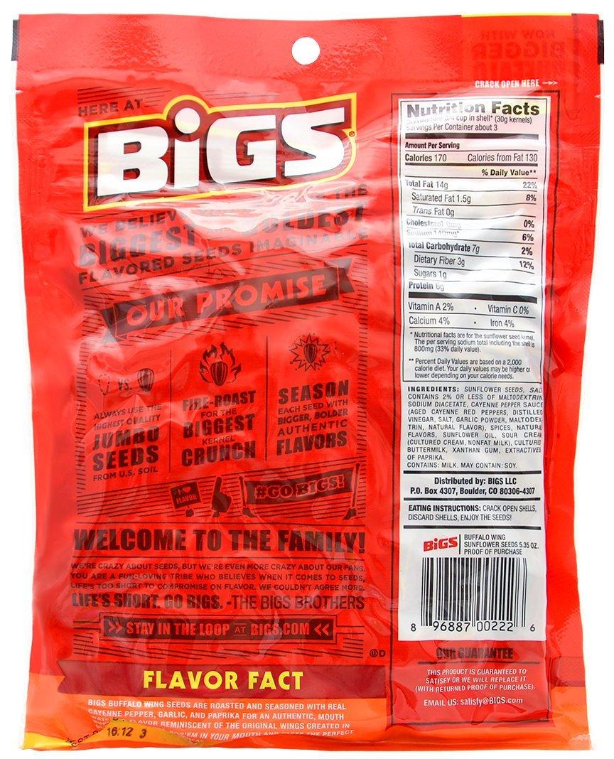 Bigs Sunflower Seed Flavor Variety Pack 9 bags (5.35oz each) with Bonus