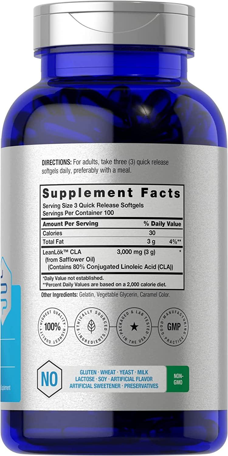 CLA 3000mg Softgel Pills Maximum Potency Conjugated Linoleic Acid