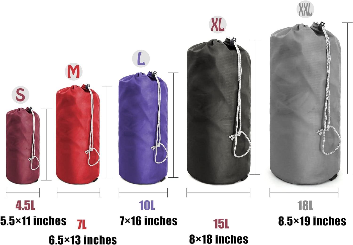 バッグ Creek NYLON STUFF SACKS BeeGreen Stuff Sacks 6 Pack - Lightweight Nylon Drawstring Bags