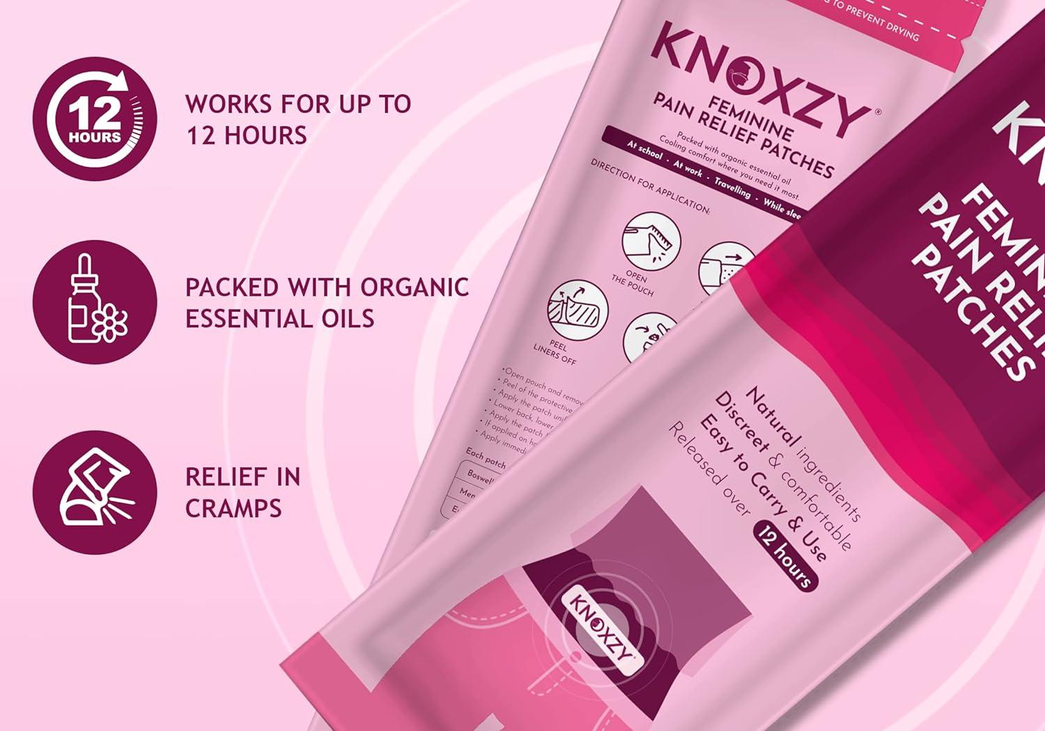 KNOXZY Feminine Pain Relief Patches (5 Patches) for Period, Menstrual