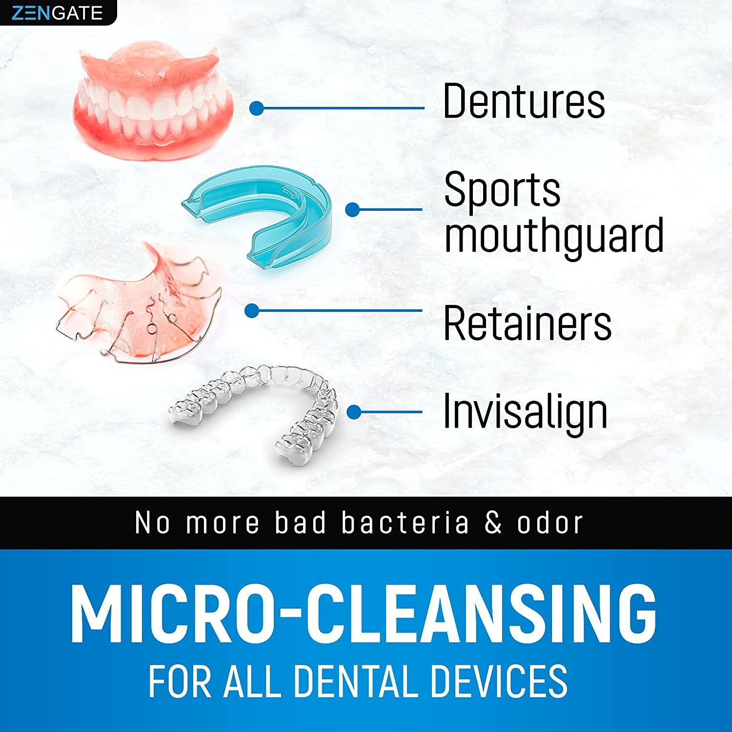 Retainer Cleaner Denture Cleaning Tablets Formulated in USA Clean