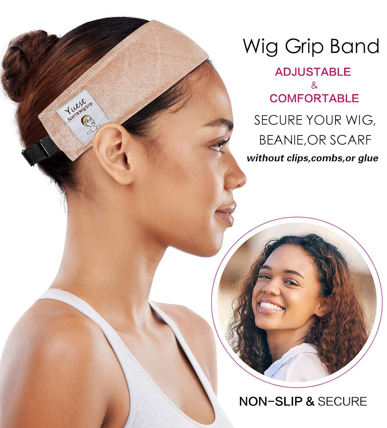 Yuest Wig Grip Band for Lace Front Wig Grip Bands for Keeping Wigs in Place  Secured Non Slip Grip Headband Wig Accessory for Women Wigs Gripper No Slip  Velvet Wig Head Grip