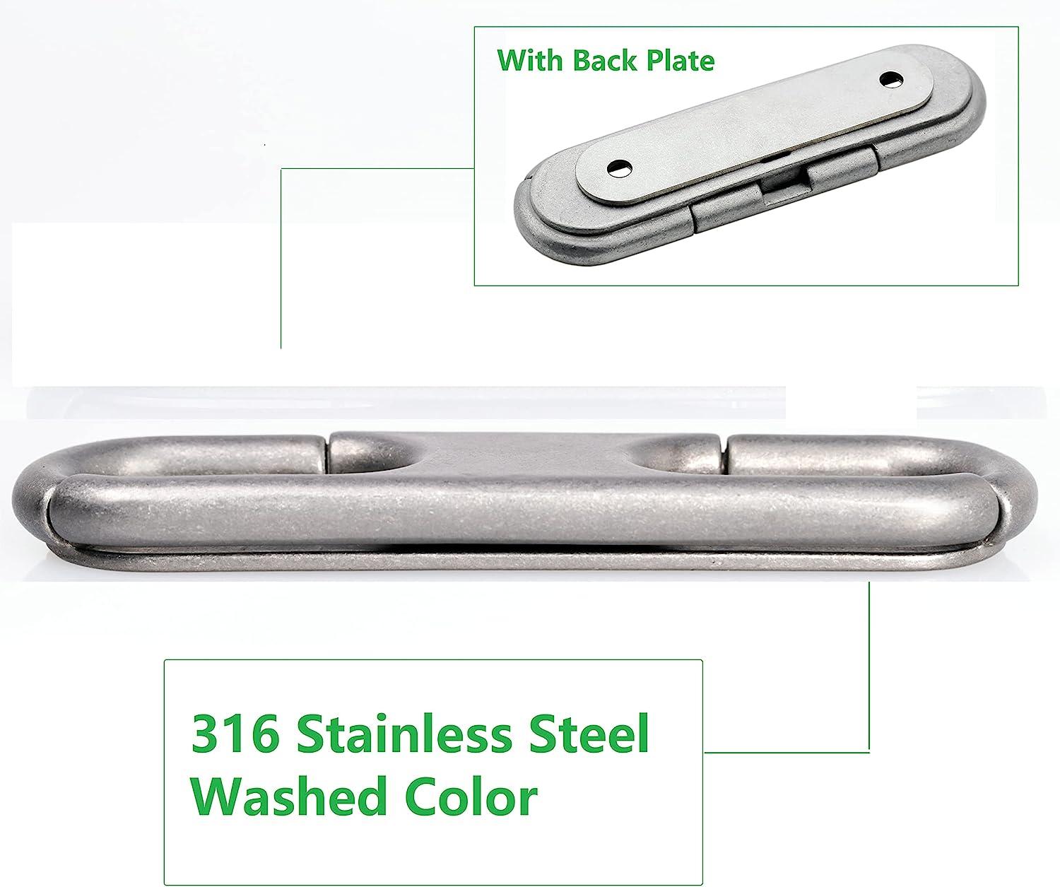 Mxeol Marine Dock Cleat Boat Open Base Stainless Steel WScrews (4 PCS