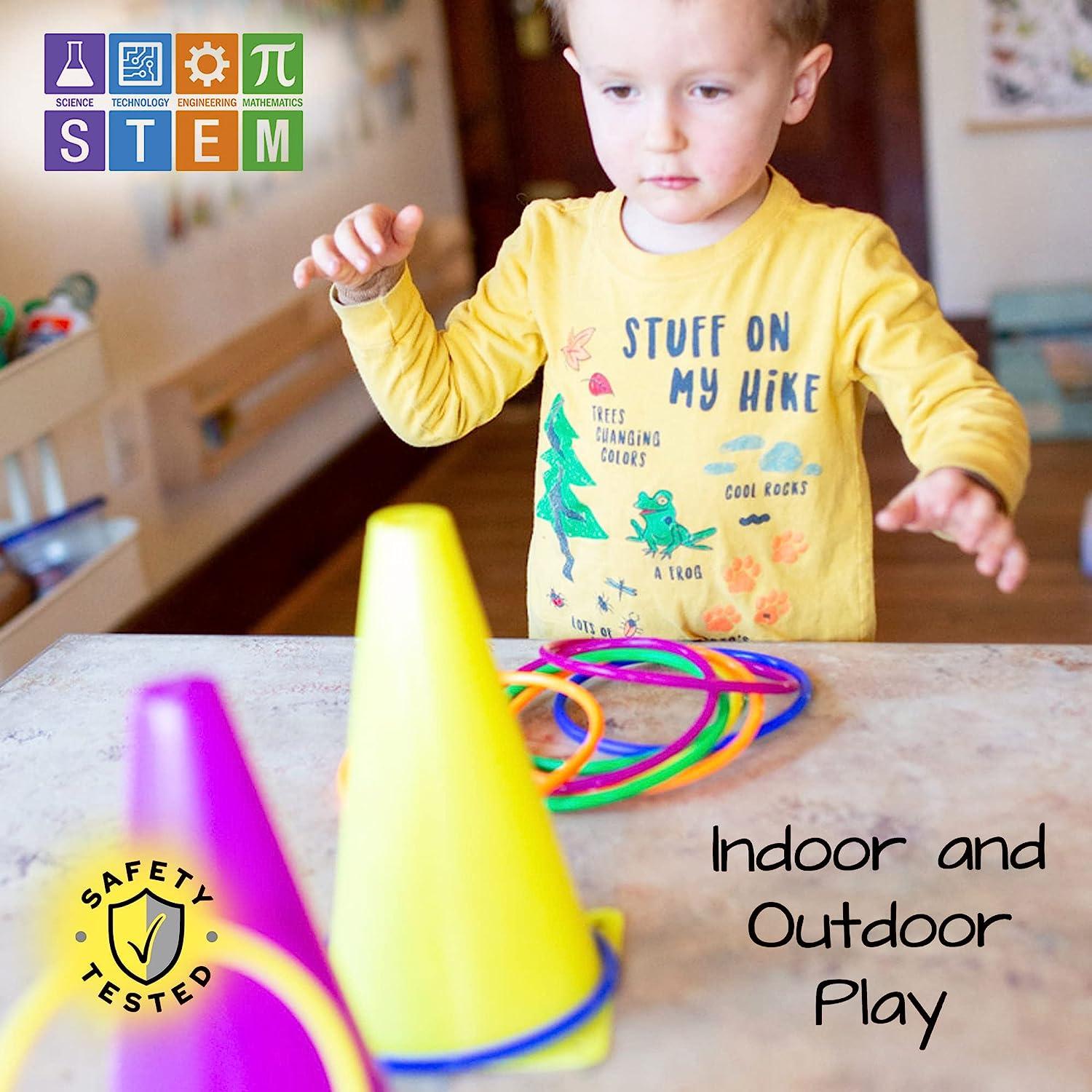 Set Gioco Toss Con 12 Anelli E 8 Sacchetti - Per Feste, Carnival E Giardino - Foto 8