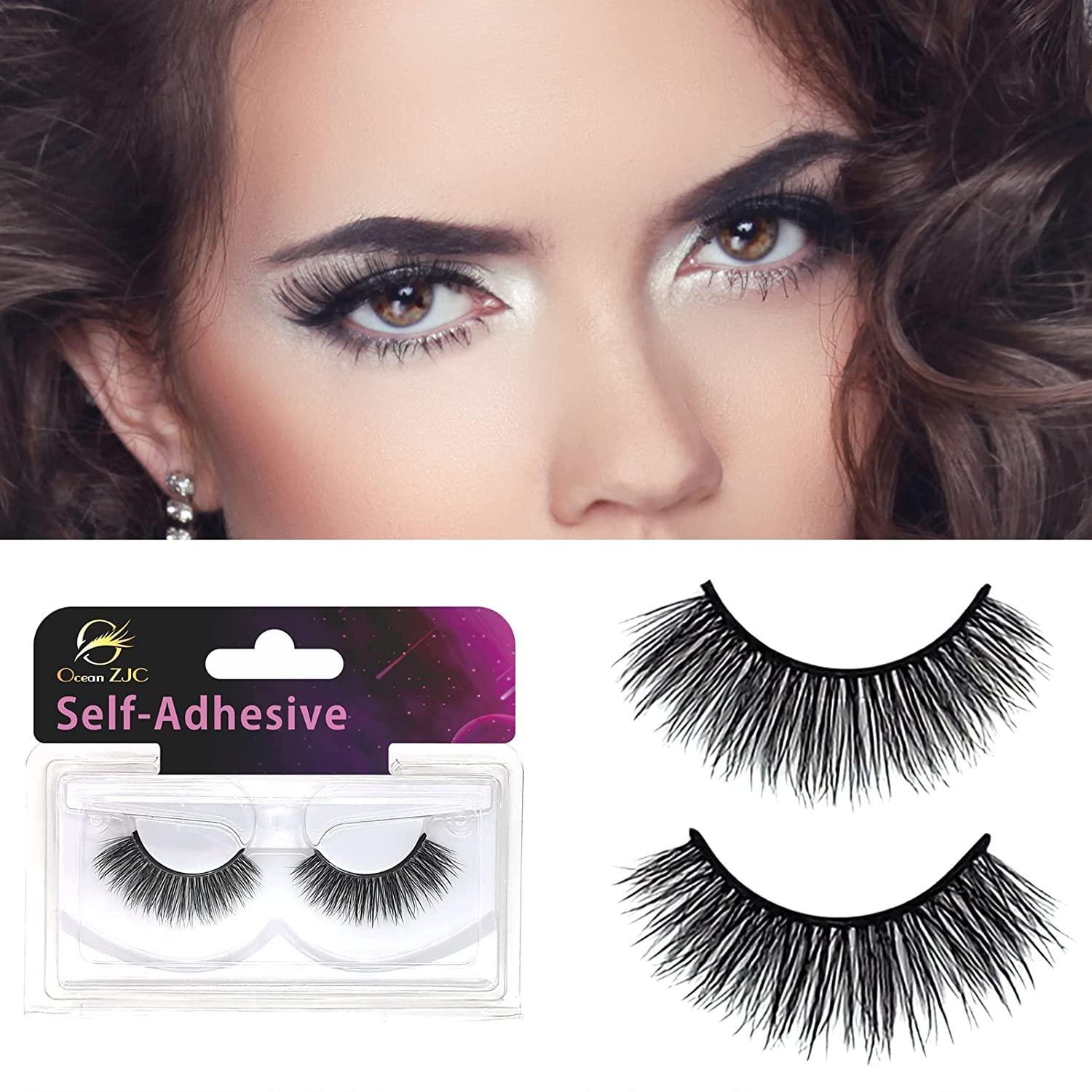 SelfAdhesive Eyelashes Without Glue Natural Fluffy False Eyelashes