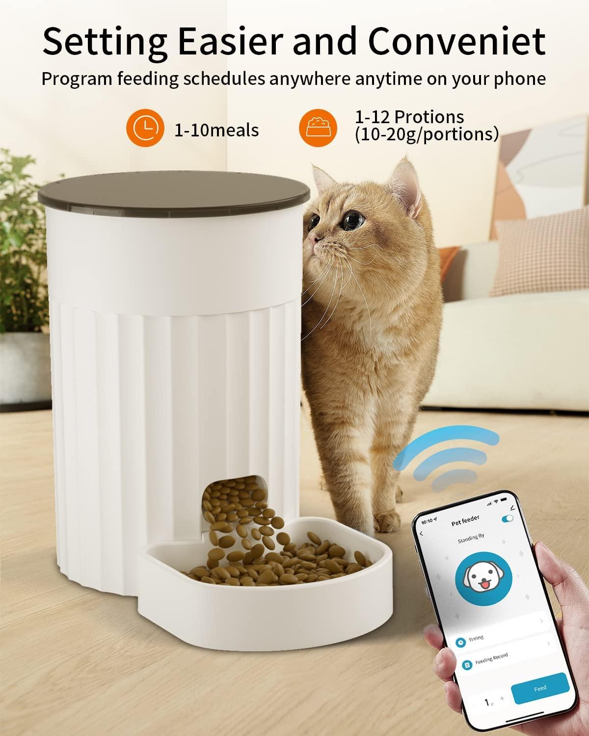 PAPIFEED Automatic Cat Feeder with APP Control WiFi Smart Pet Food