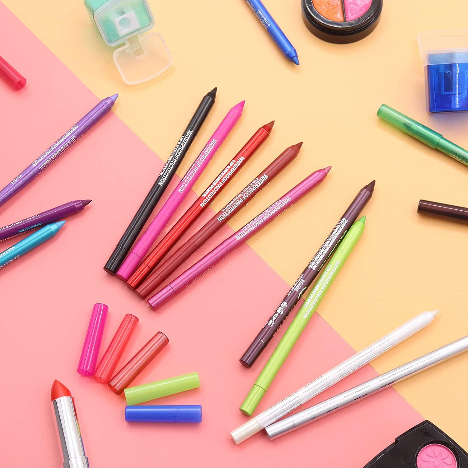 25 Color Eyeliner Pencil Set, Waterproof Eyeliner Pen Colorful