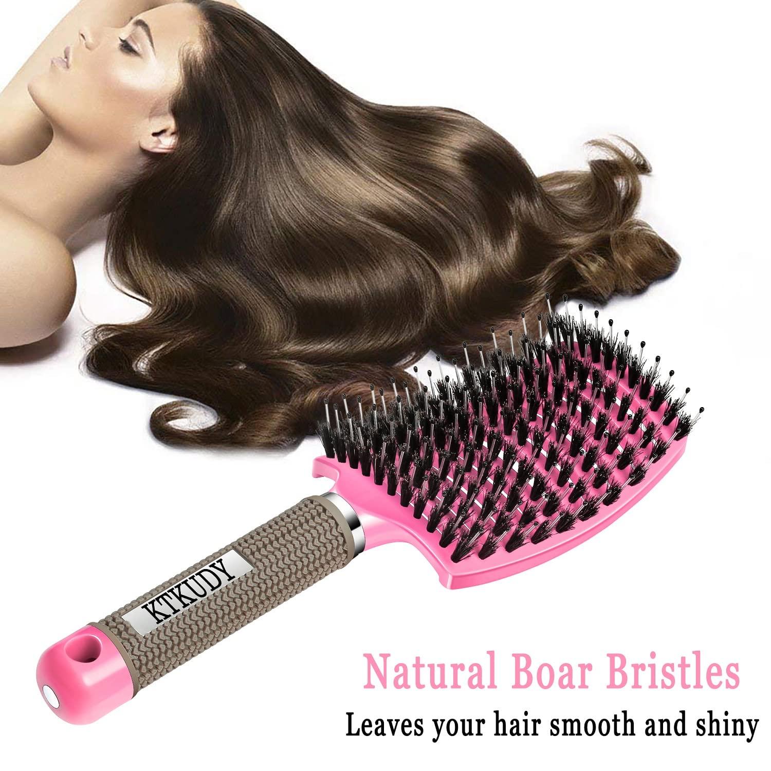 Detangling Brush Boar Bristles KTKUDY Voremy Magical Brush Detangler