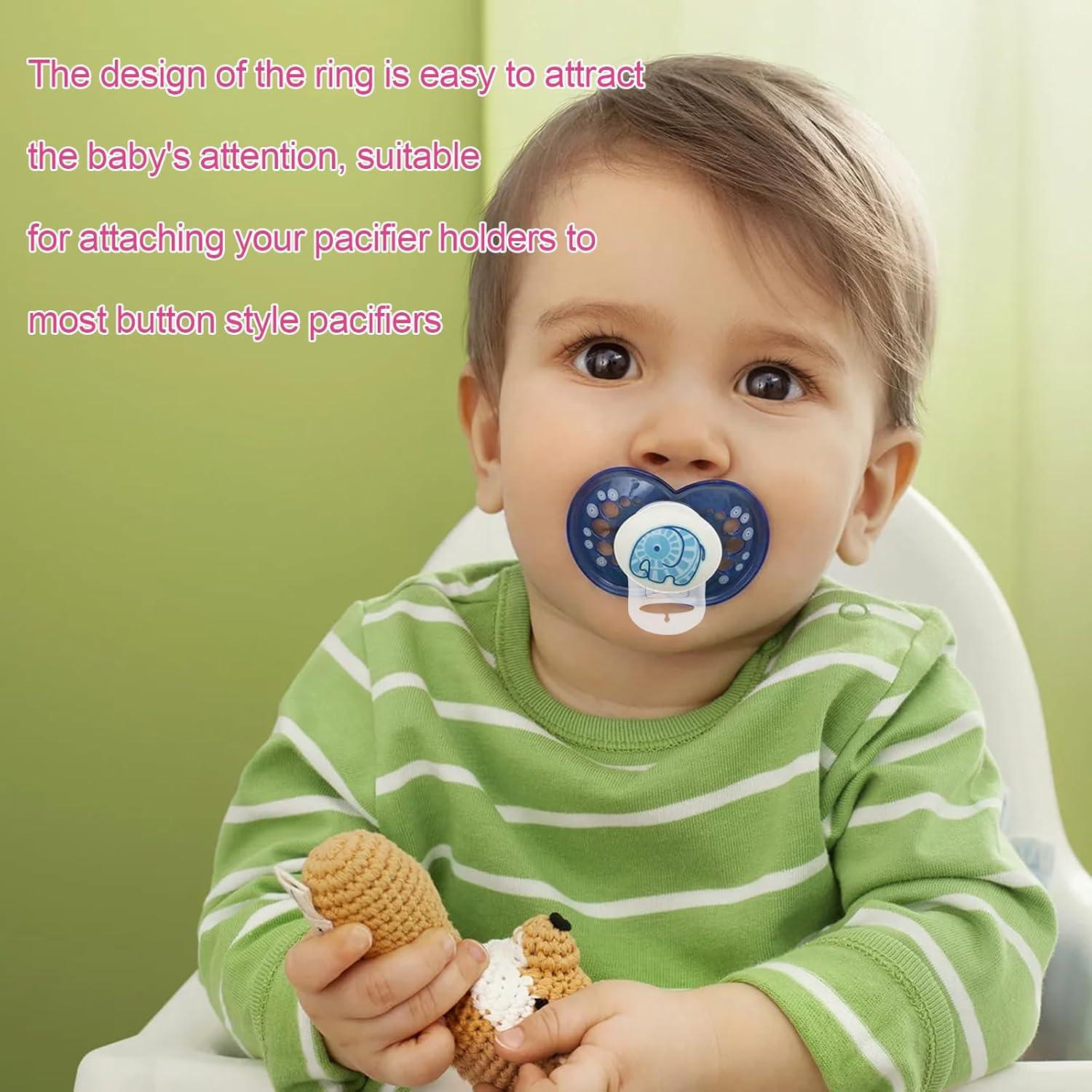 Silicone Button Ring - 6 Pack Pacifier Adapter Clip Holder ...