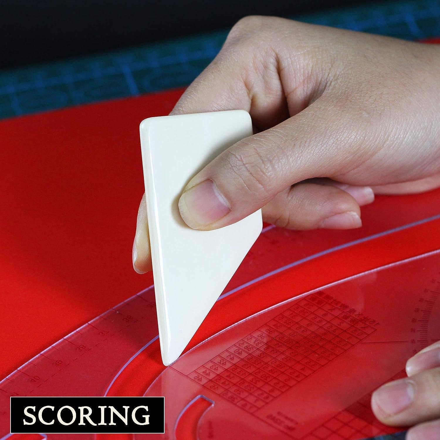 2Pcs Score Board Multi-Purpose Scoring Board Envelope Maker with Bone  Folder and 3 in 1 Corner Rounder Paper Punchfor Card Making and DIY  Projects