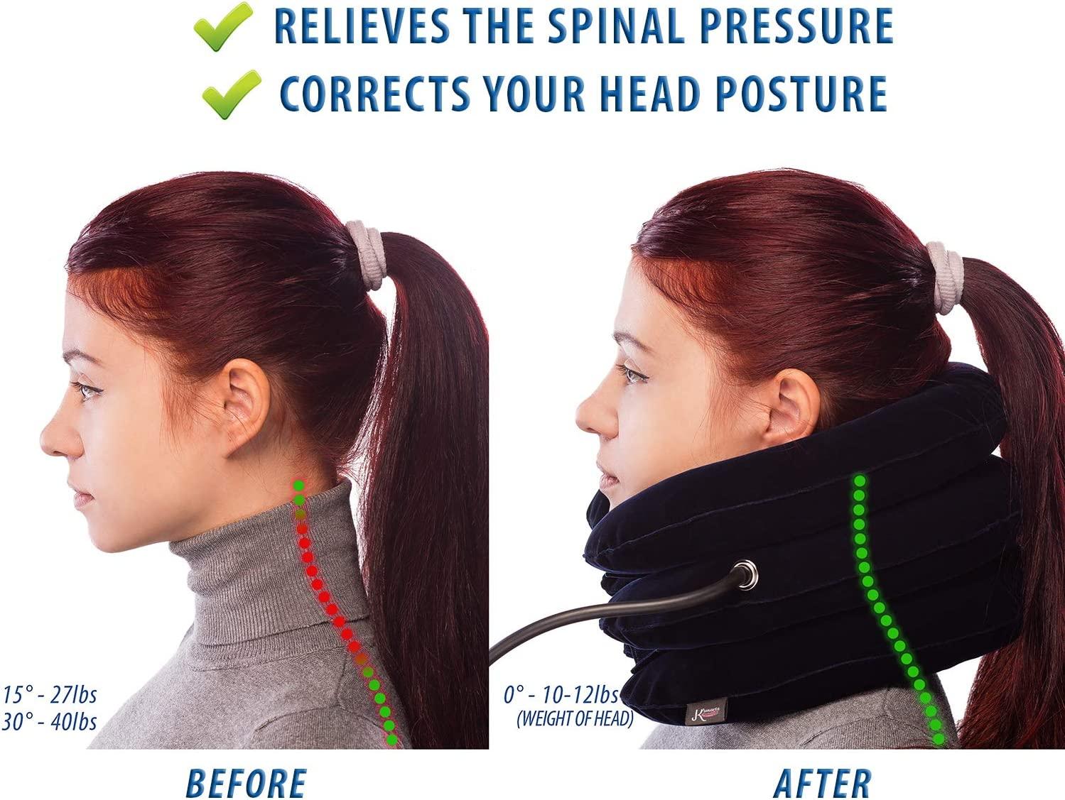 Pinched Nerve Neck Stretcher Cervical Traction Device for Home Pain Treatment Inflatable